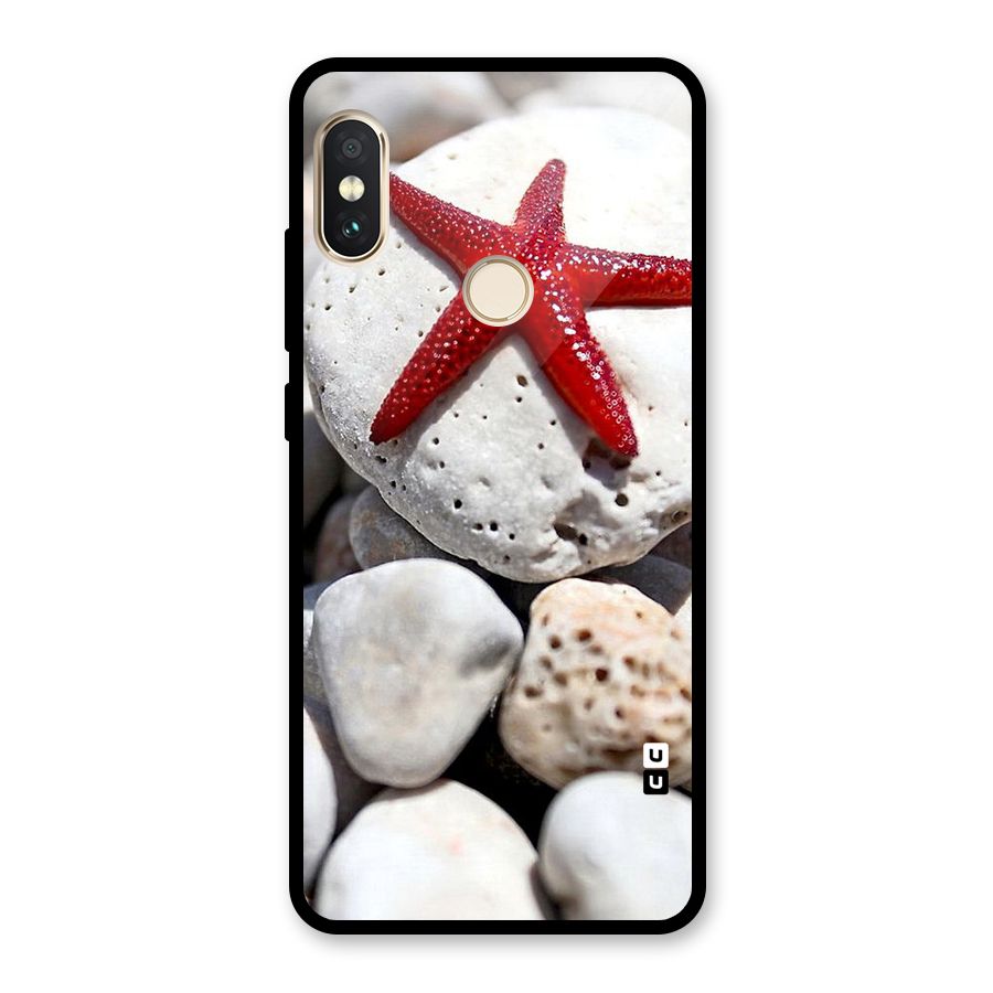 Red Star Fish Glass Back Case for Redmi Note 5 Pro
