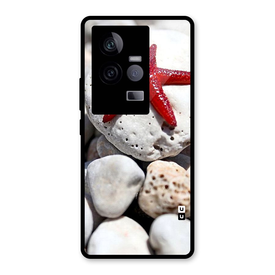Red Star Fish Glass Back Case for Vivo iQOO 11 5G