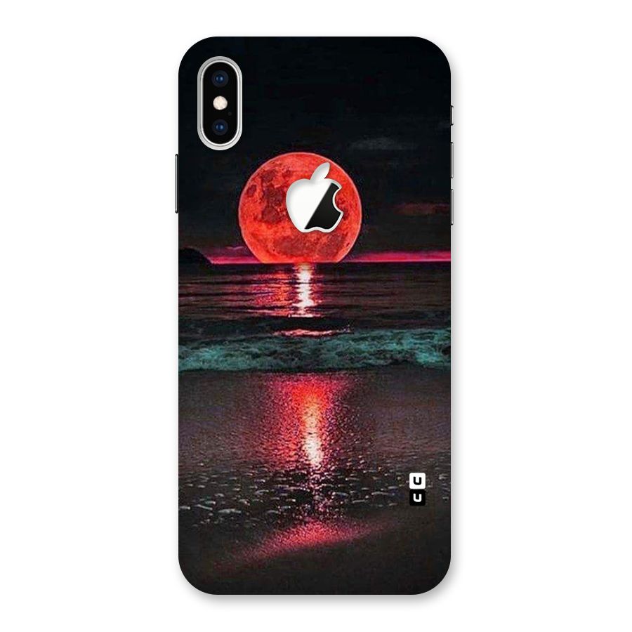 Red Sun Ocean Back Case for iPhone XS Max Apple Cut
