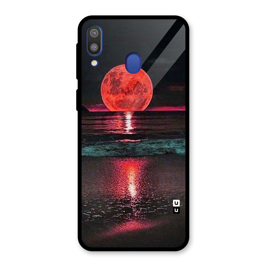 Red Sun Ocean Glass Back Case for Galaxy M20