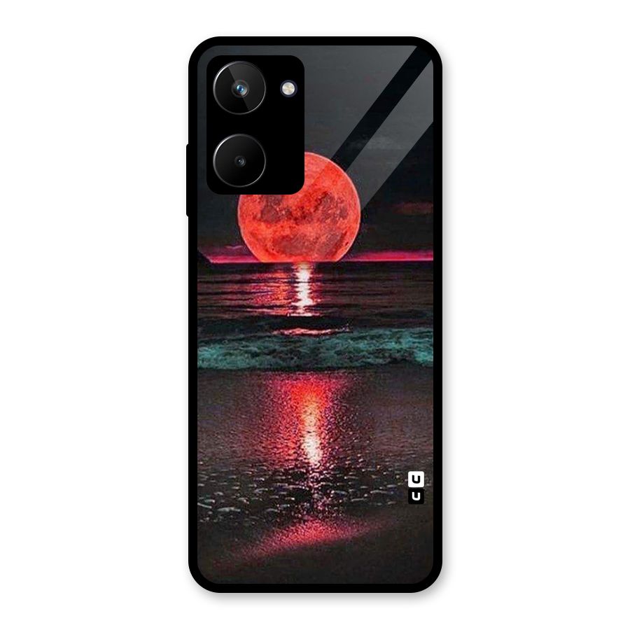 Red Sun Ocean Glass Back Case for Realme 10