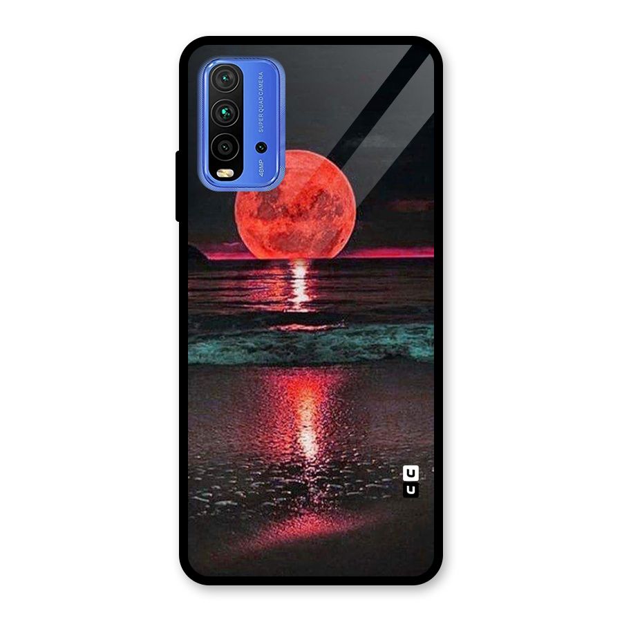 Red Sun Ocean Glass Back Case for Redmi 9 Power