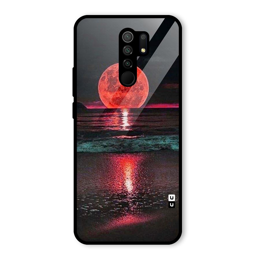 Red Sun Ocean Glass Back Case for Redmi 9 Prime