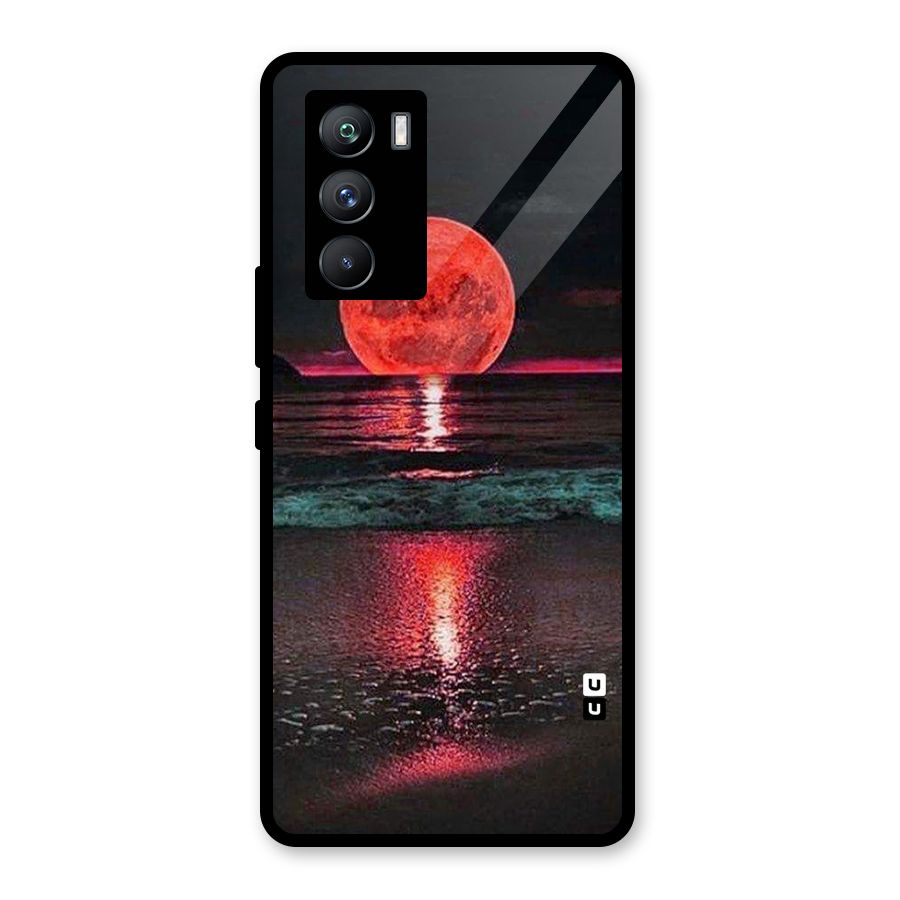 Red Sun Ocean Glass Back Case for Vivo iQOO 9 SE