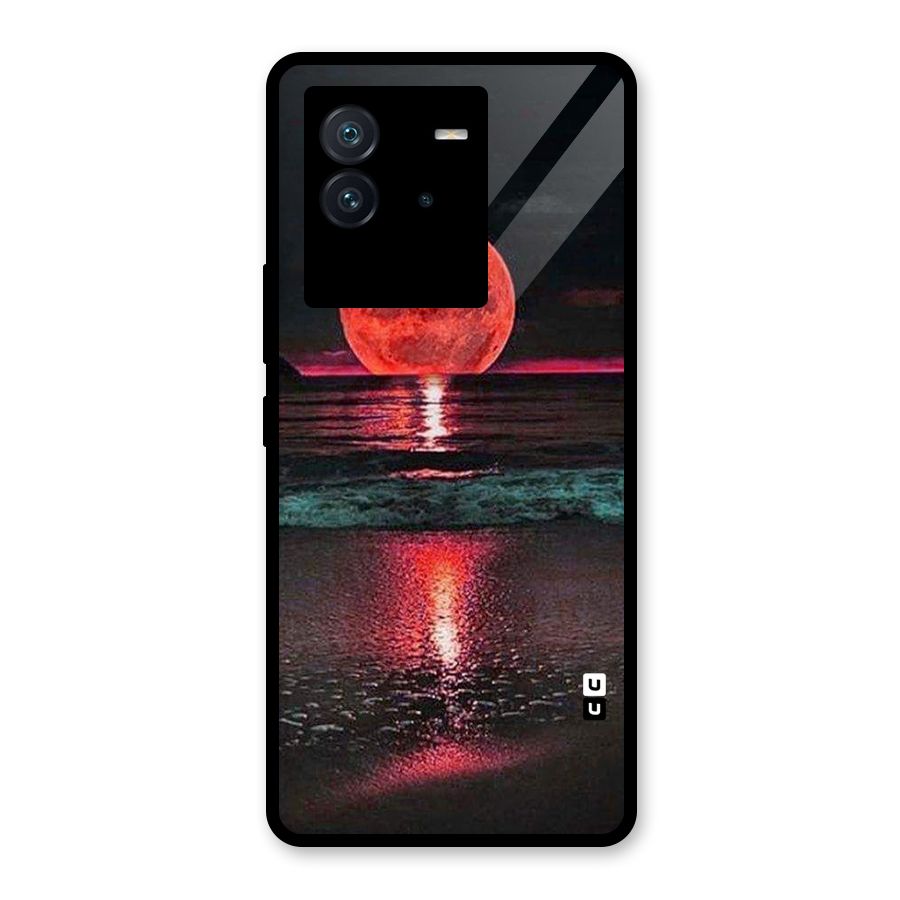 Red Sun Ocean Glass Back Case for Vivo iQOO Neo 6 5G