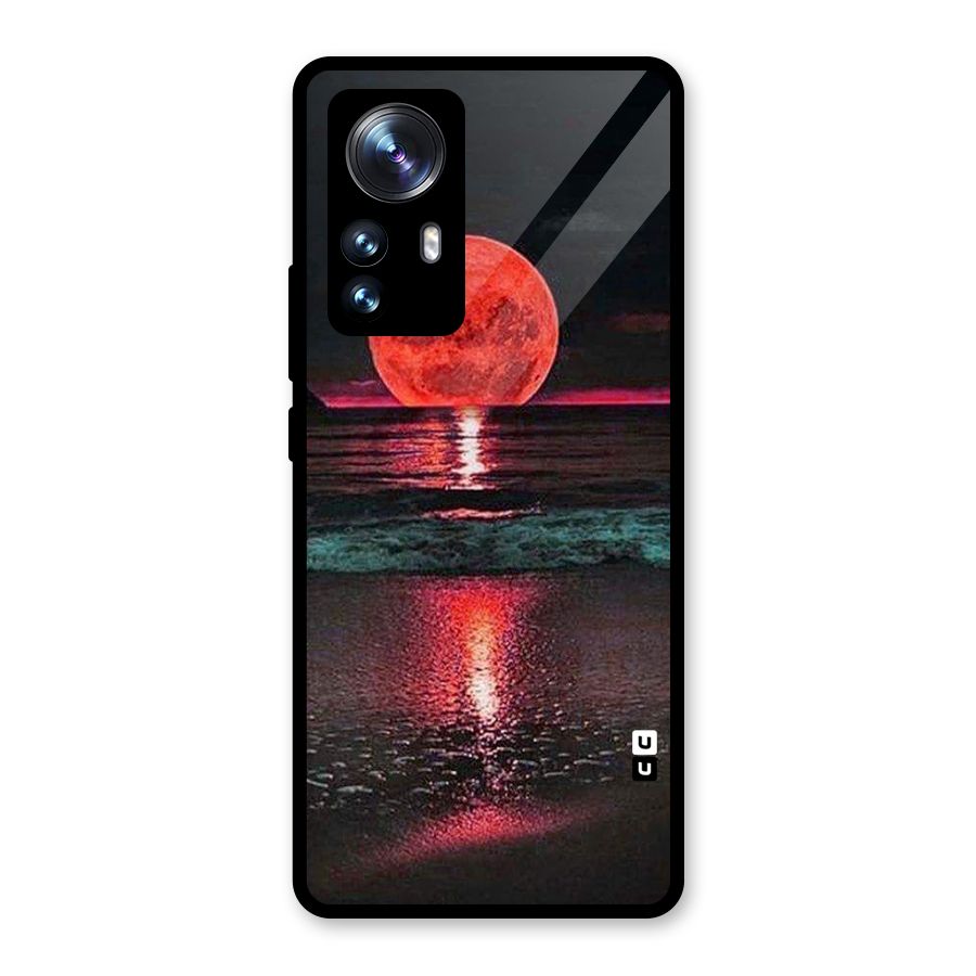 Red Sun Ocean Glass Back Case for Xiaomi 12 Pro