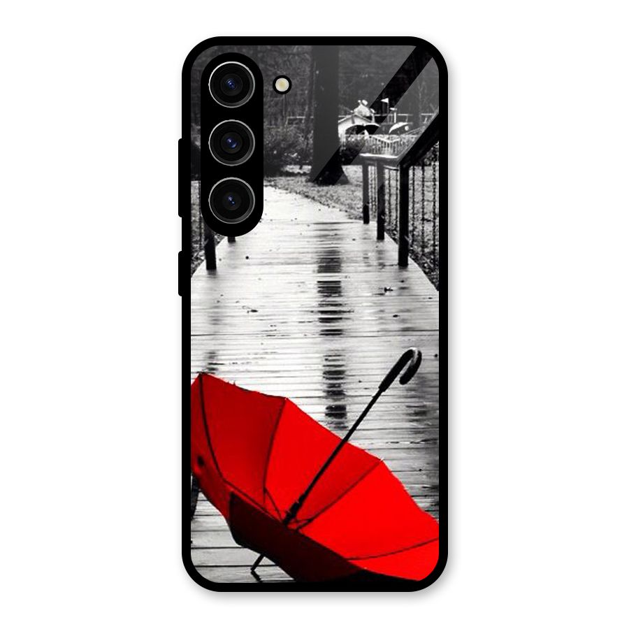 Red Umbrella Glass Back Case for Galaxy S23