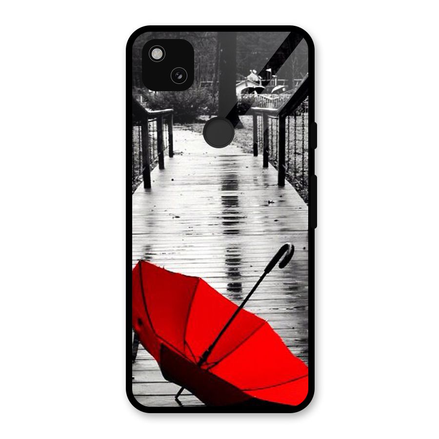 Red Umbrella Glass Back Case for Google Pixel 4a