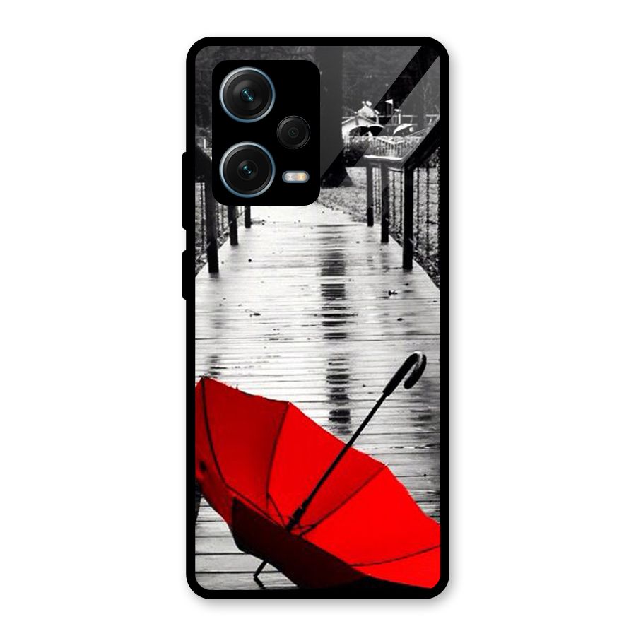 Red Umbrella Glass Back Case for Redmi Note 12 Pro Plus 5G
