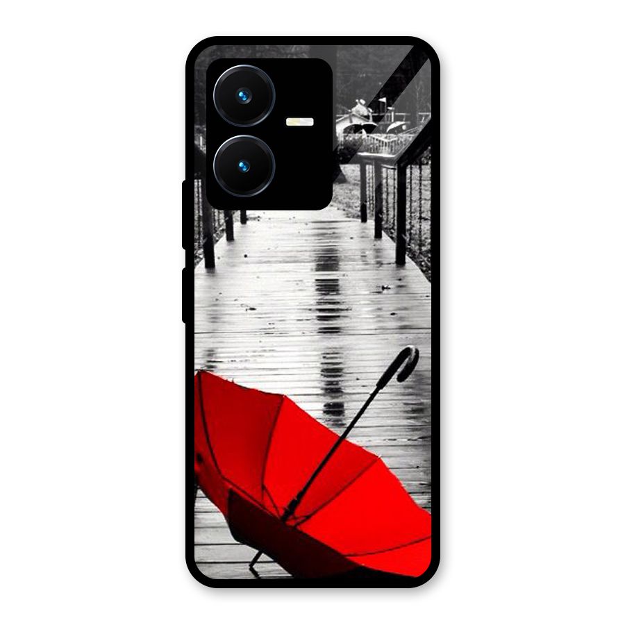 Red Umbrella Glass Back Case for Vivo Y22