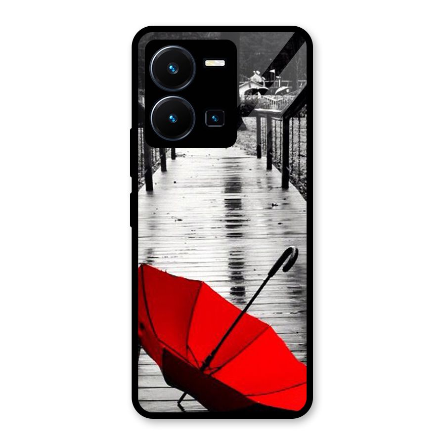 Red Umbrella Glass Back Case for Vivo Y35