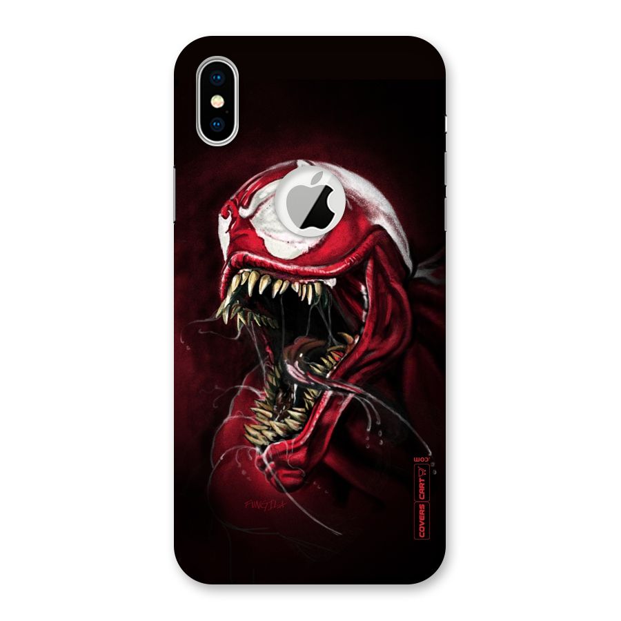 Red Venom Artwork Back Case for iPhone X Logo Cut