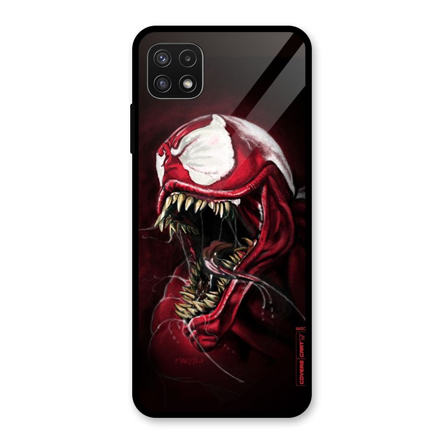 Red Venom Artwork Glass Back Case for Galaxy A22 5G