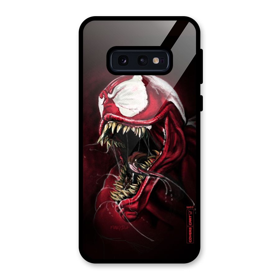Red Venom Artwork Glass Back Case for Galaxy S10e