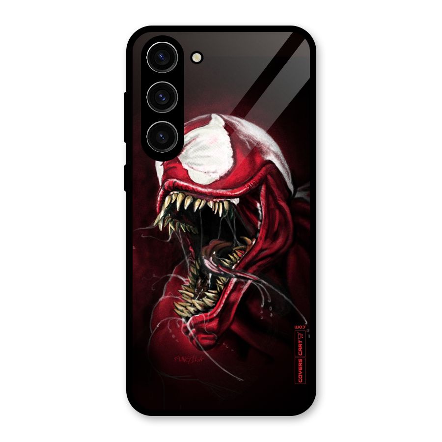 Red Venom Artwork Glass Back Case for Galaxy S23 Plus