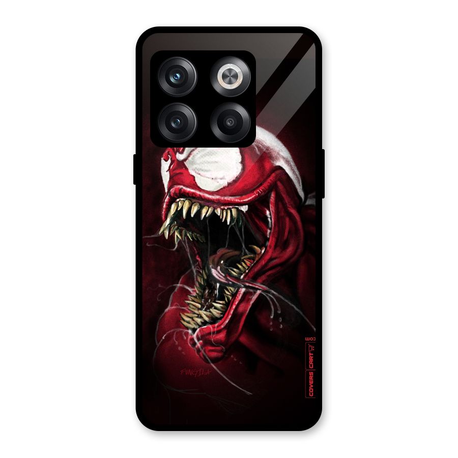 Red Venom Artwork Glass Back Case for OnePlus 10T