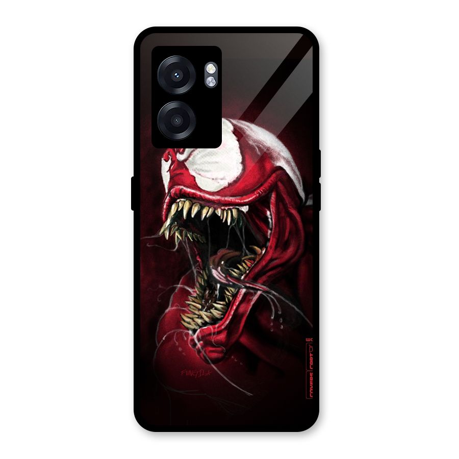 Red Venom Artwork Glass Back Case for Oppo K10 (5G)