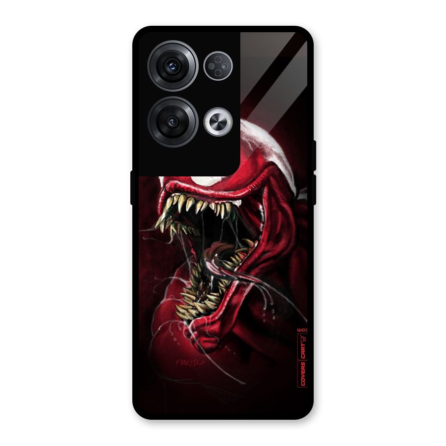 Red Venom Artwork Glass Back Case for Oppo Reno8 Pro 5G