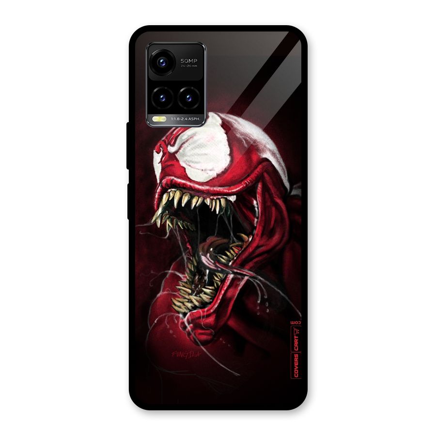 Red Venom Artwork Glass Back Case for Vivo Y21T