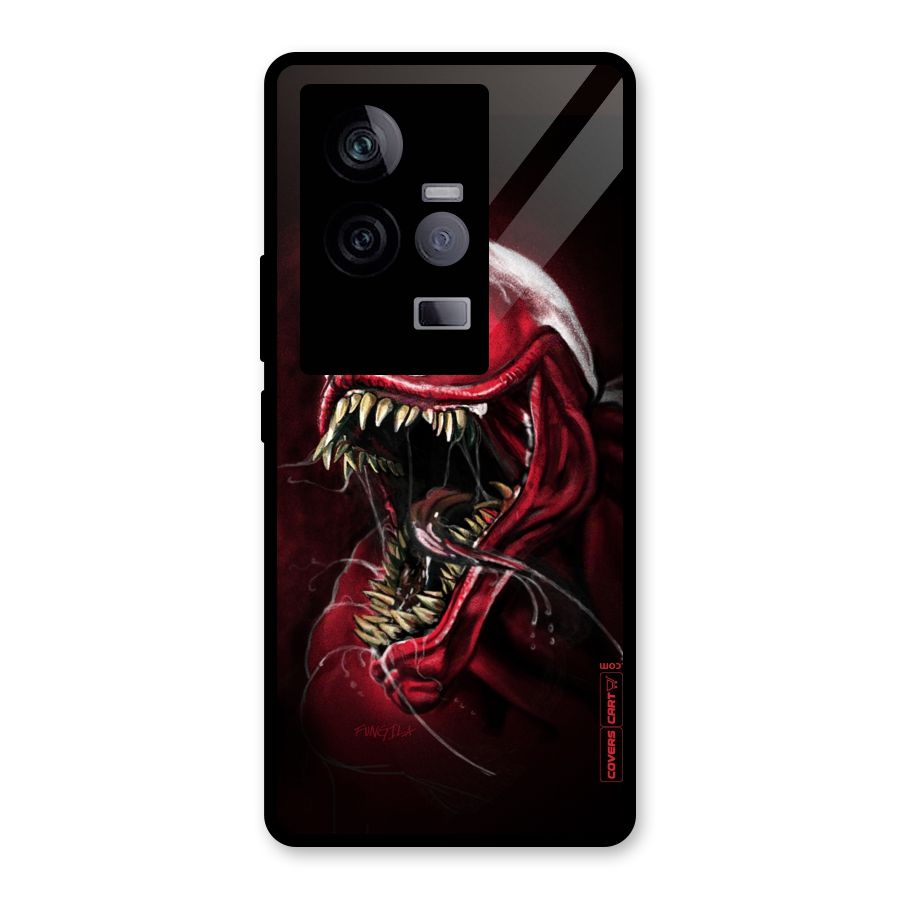 Red Venom Artwork Glass Back Case for Vivo iQOO 11 5G