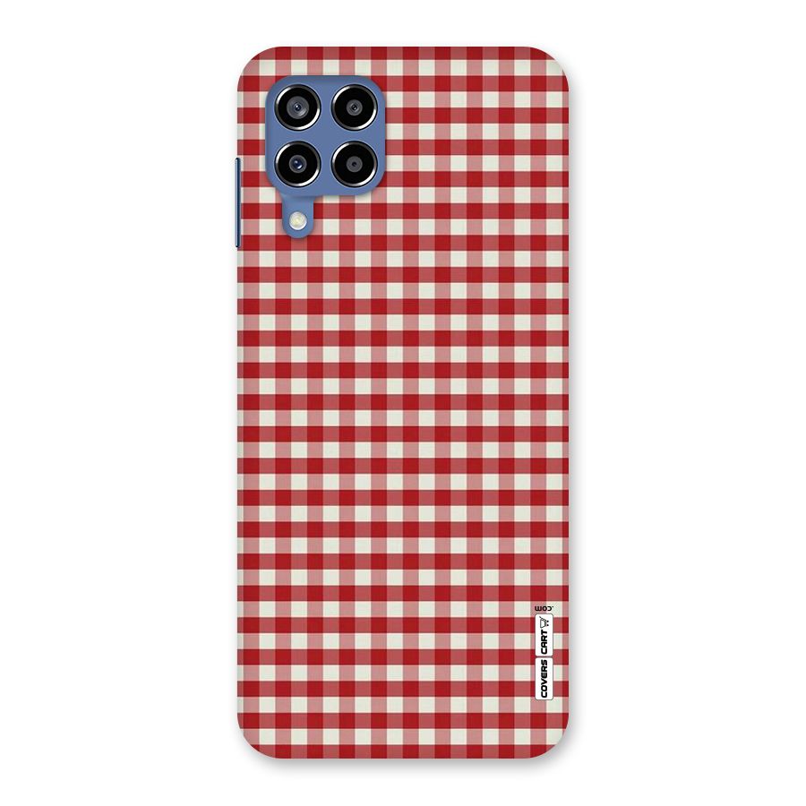 Red White Check Back Case for Galaxy M53 5G