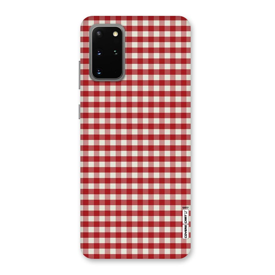 Red White Check Back Case for Galaxy S20 Plus