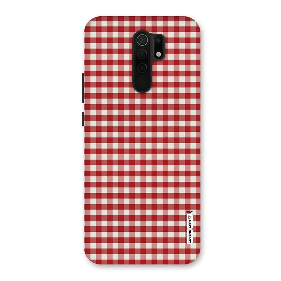 Red White Check Back Case for Poco M2