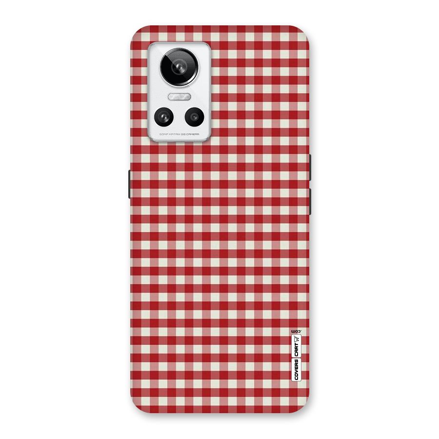 Red White Check Back Case for Realme GT Neo 3