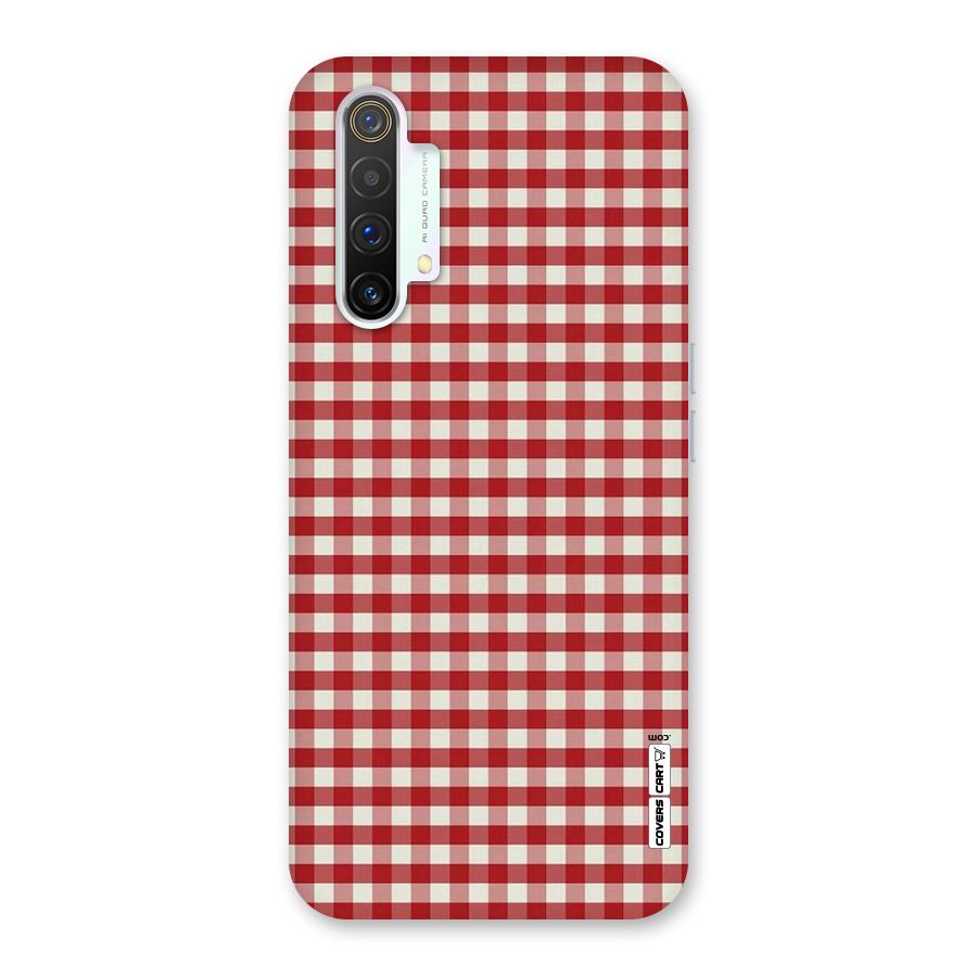 Red White Check Back Case for Realme X3