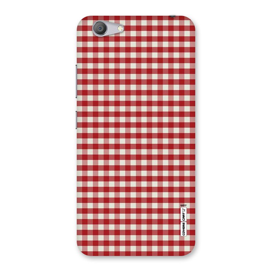 Red White Check Back Case for Vivo Y53