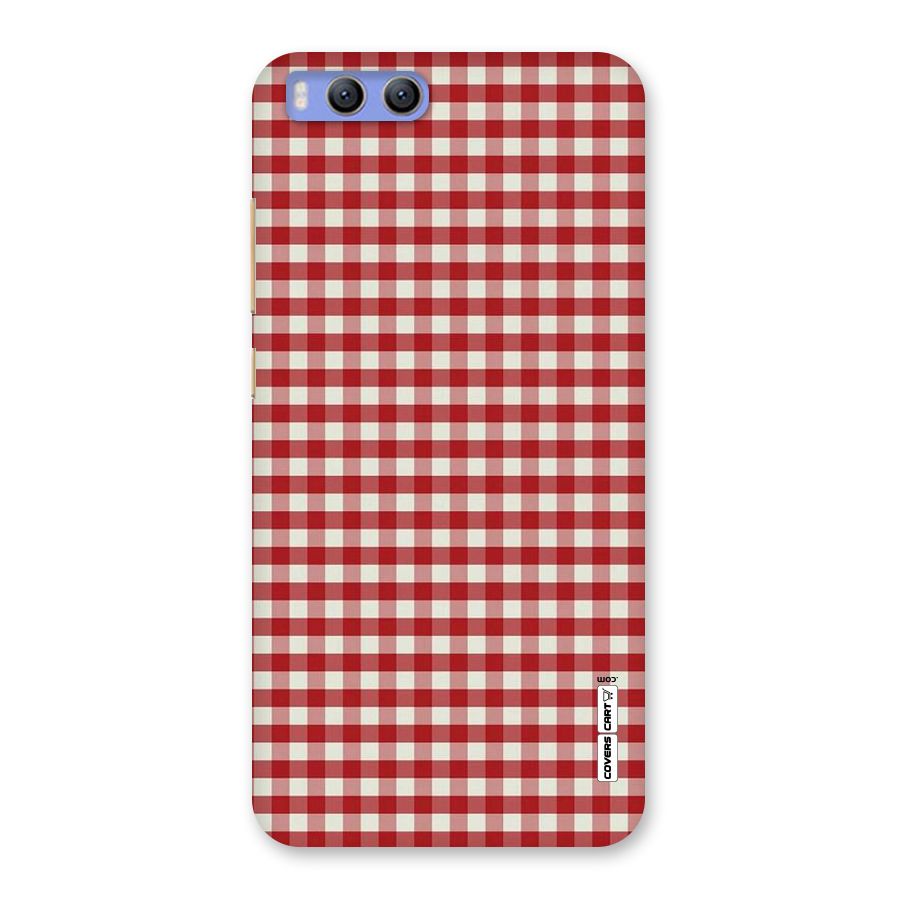 Red White Check Back Case for Xiaomi Mi 6