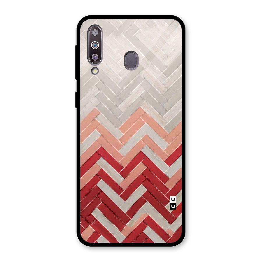 Reds and Greys Glass Back Case for Galaxy M30