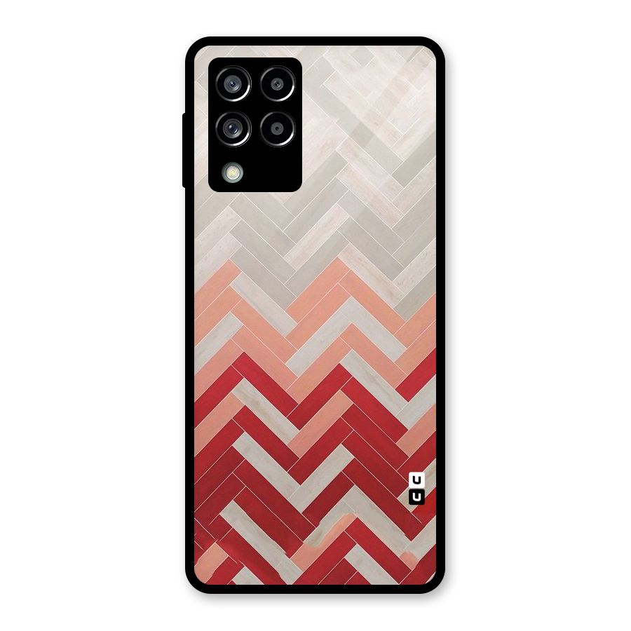 Reds and Greys Glass Back Case for Galaxy M53 5G