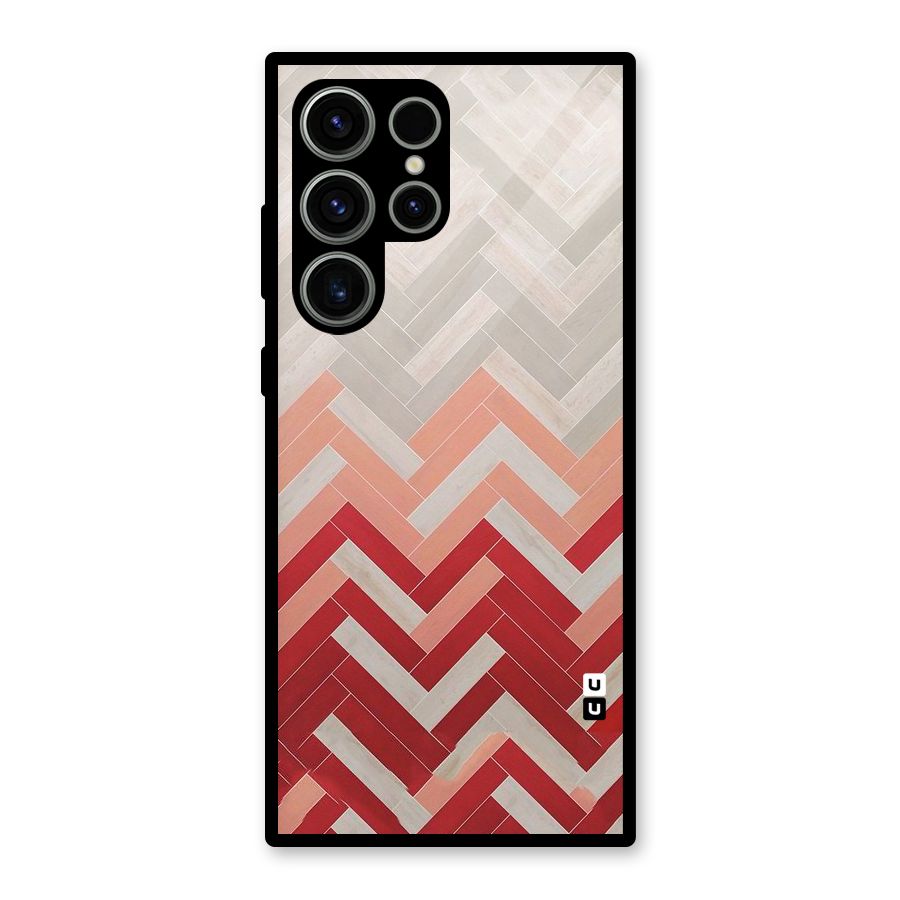 Reds and Greys Glass Back Case for Galaxy S23 Ultra