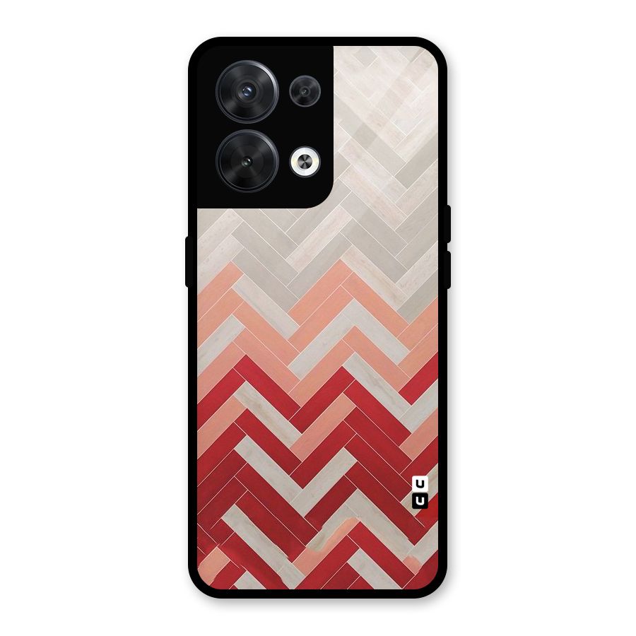 Reds and Greys Glass Back Case for Oppo Reno8 5G