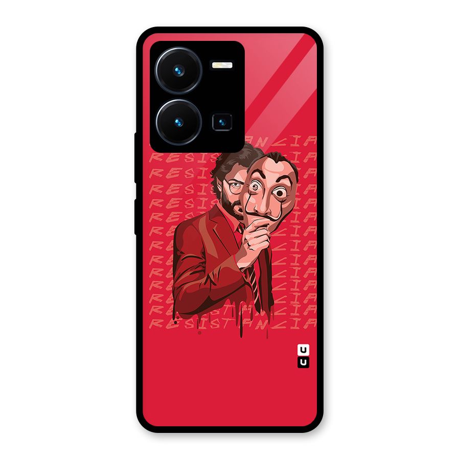 Resistancia Professor Art Glass Back Case for Vivo Y35