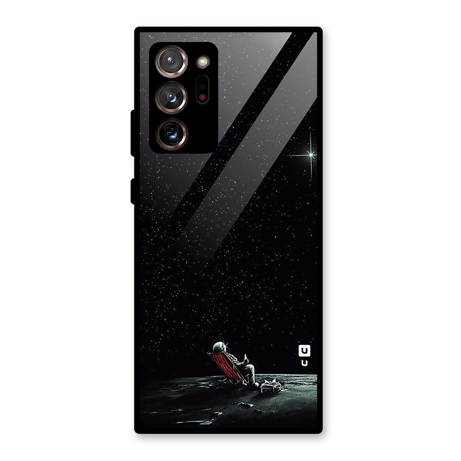 Resting Spaceman Face Glass Back Case for Galaxy Note 20 Ultra