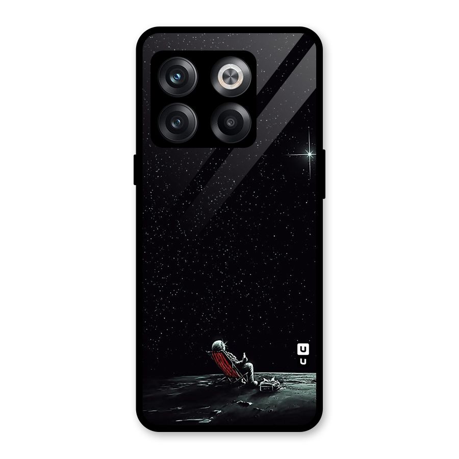 Resting Spaceman Face Glass Back Case for OnePlus 10T