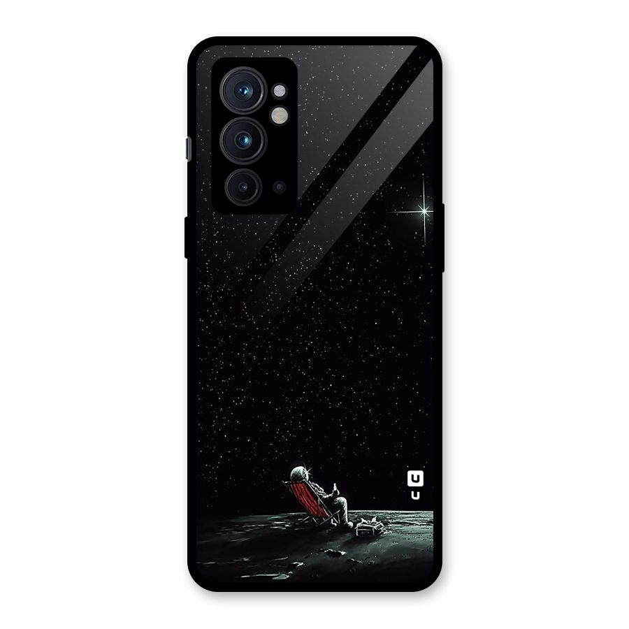 Resting Spaceman Face Glass Back Case for OnePlus 9RT 5G