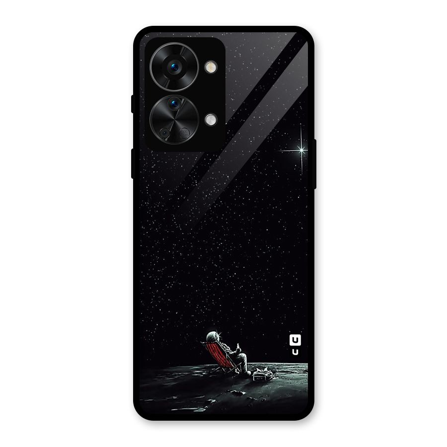 Resting Spaceman Face Glass Back Case for OnePlus Nord 2T