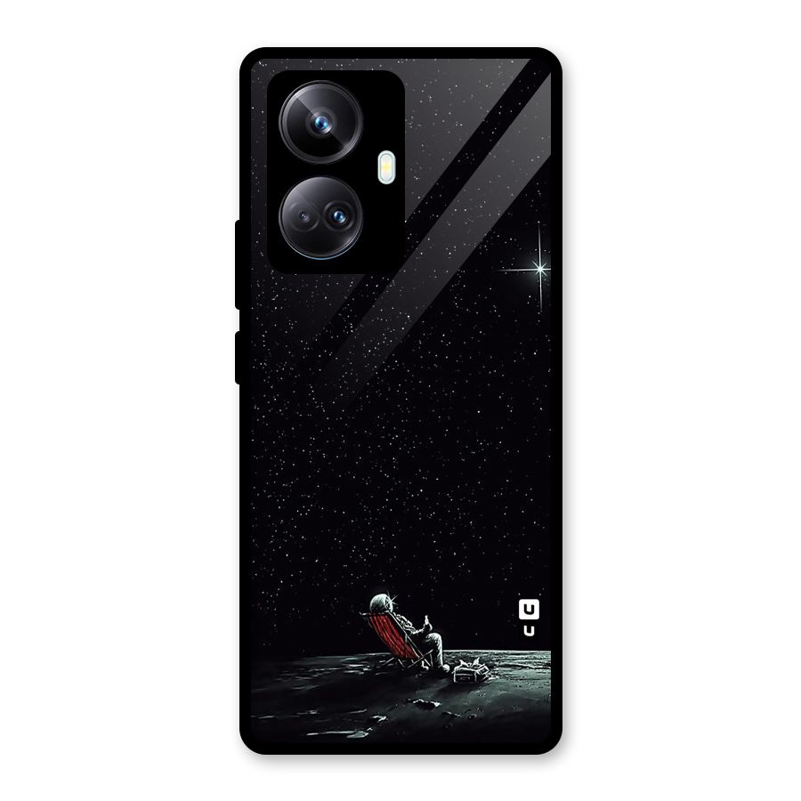 Resting Spaceman Face Glass Back Case for Realme 10 Pro Plus