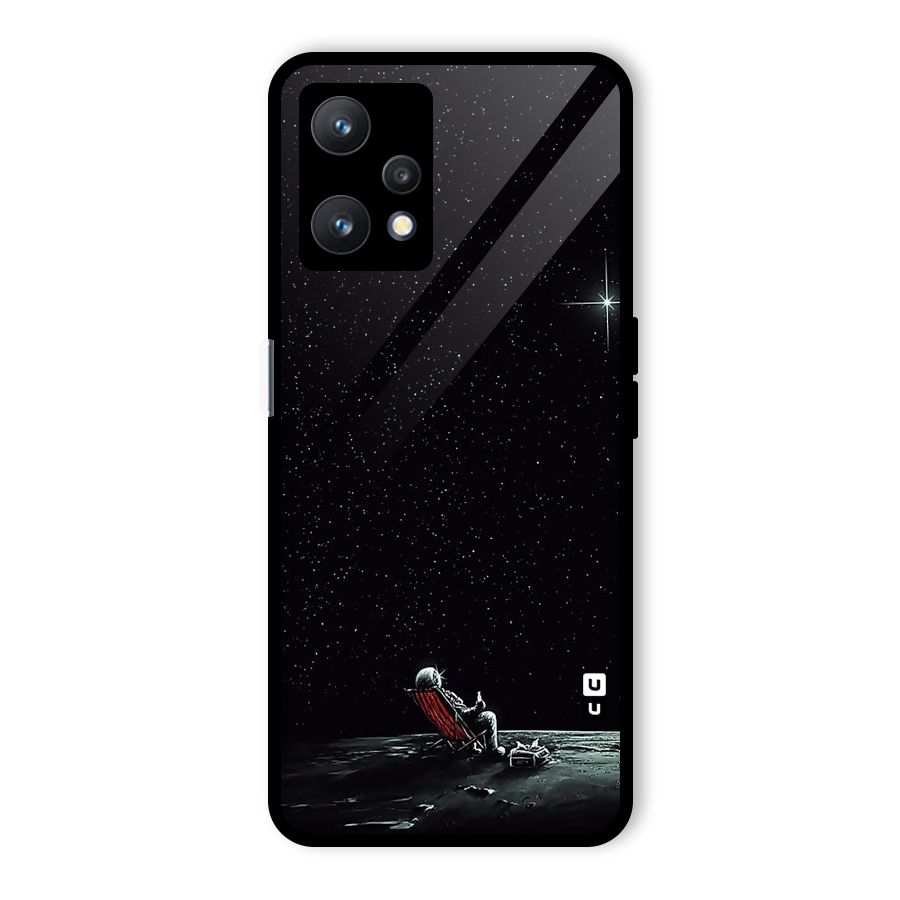 Resting Spaceman Face Glass Back Case for Realme 9 Pro 5G