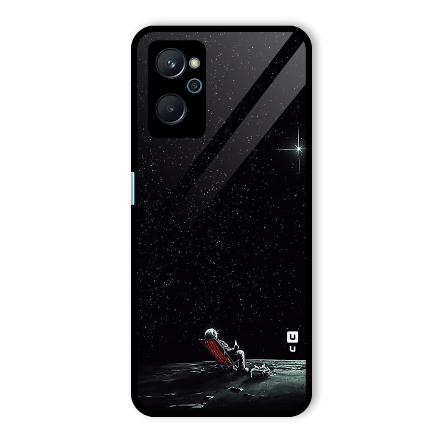 Resting Spaceman Face Glass Back Case for Realme 9i