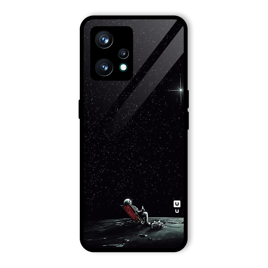Resting Spaceman Face Glass Back Case for Realme Narzo 50 Pro