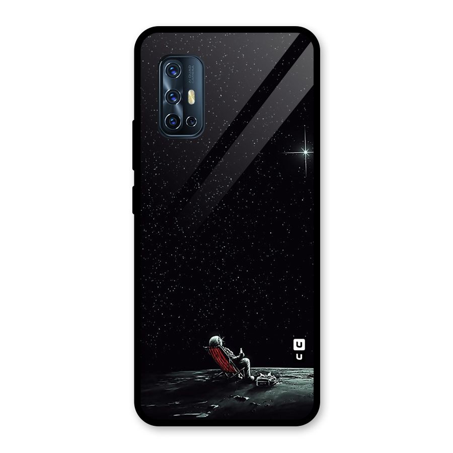 Resting Spaceman Face Glass Back Case for Vivo V17