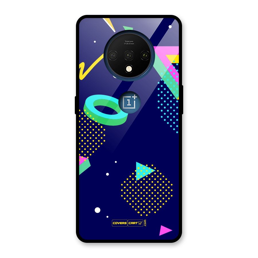 Retro Abstract Glass Back Case for OnePlus 7T