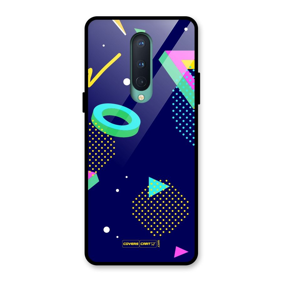 Retro Abstract Glass Back Case for OnePlus 8