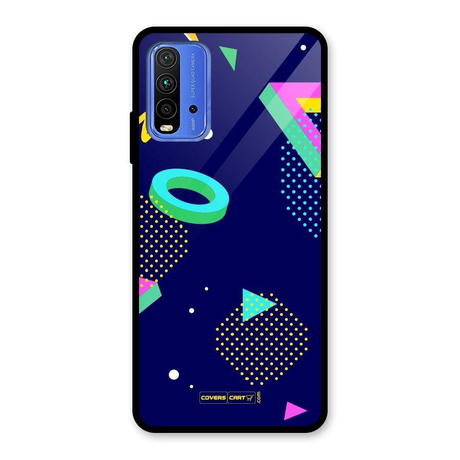 Retro Abstract Glass Back Case for Redmi 9 Power