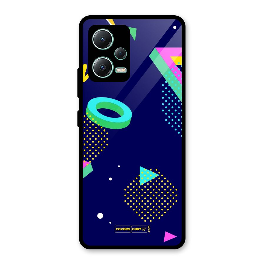 Retro Abstract Glass Back Case for Redmi Note 12 5G