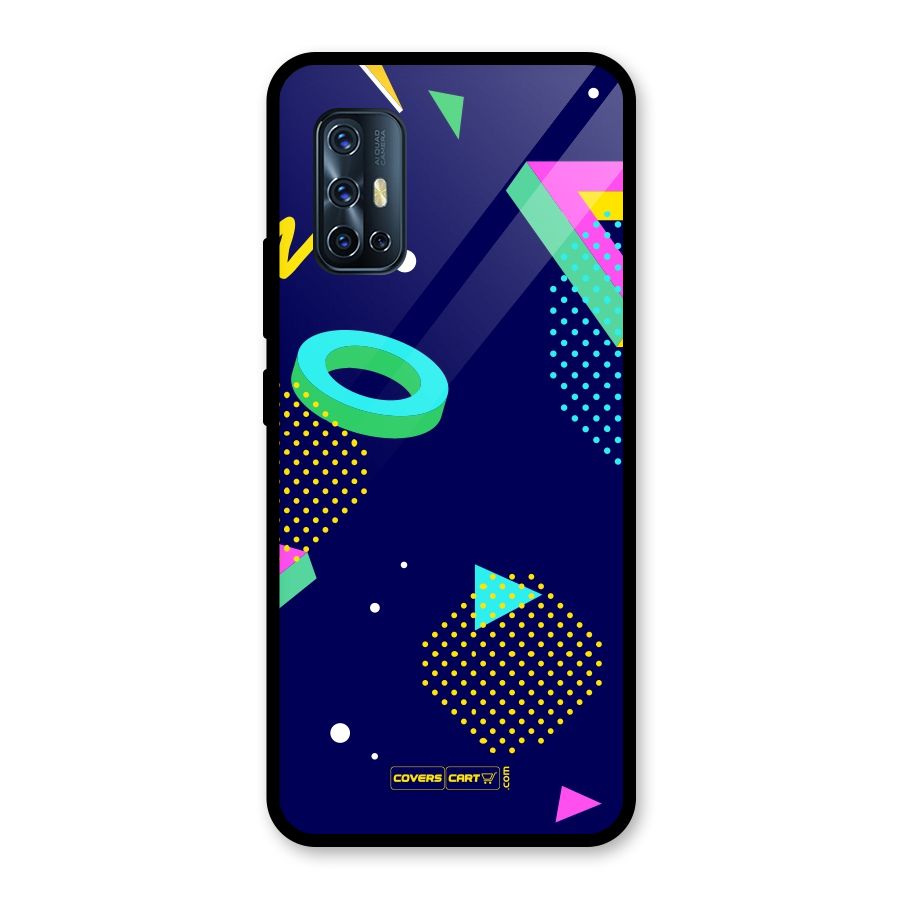Retro Abstract Glass Back Case for Vivo V17